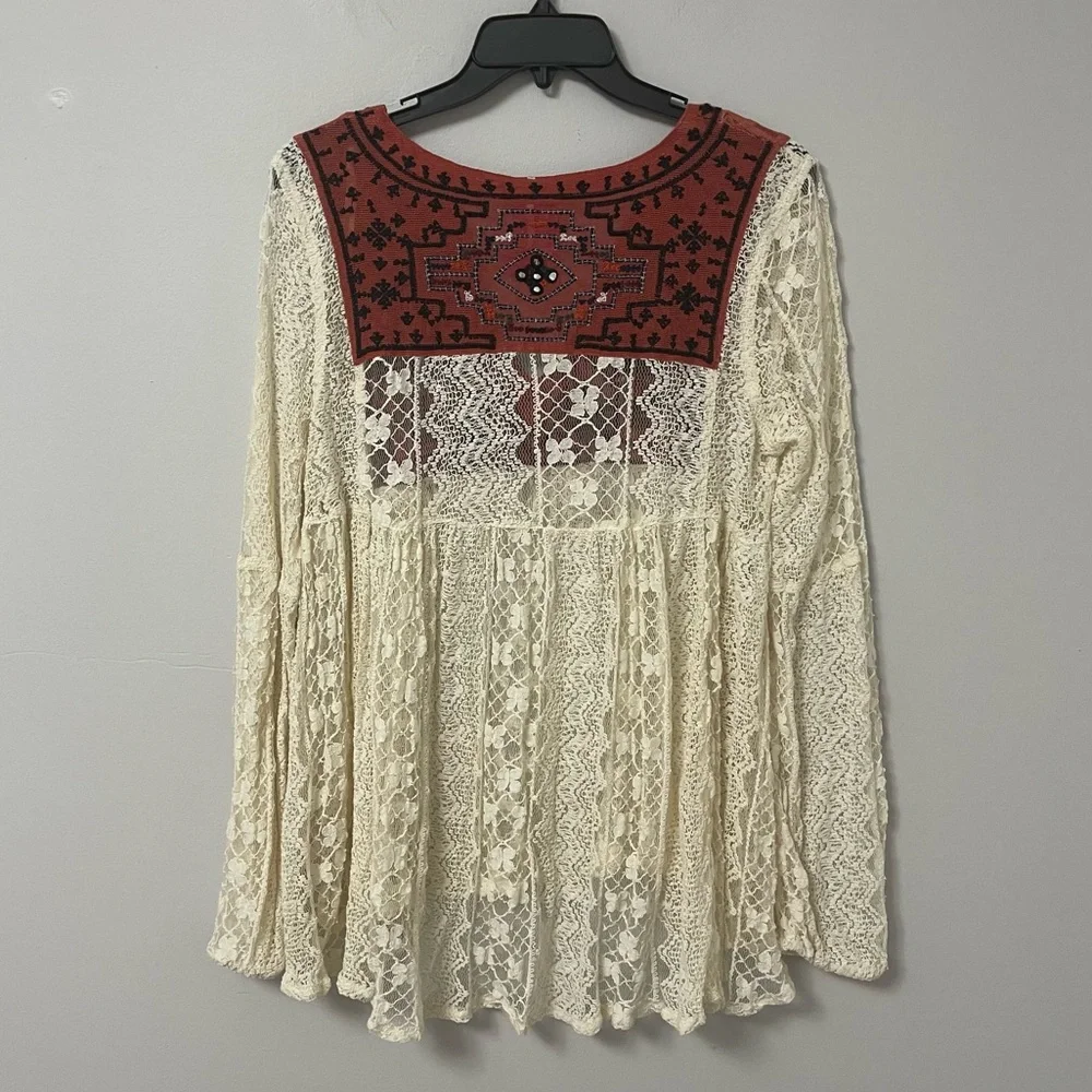 Free People Casablanca Tunic in Ivory Combo